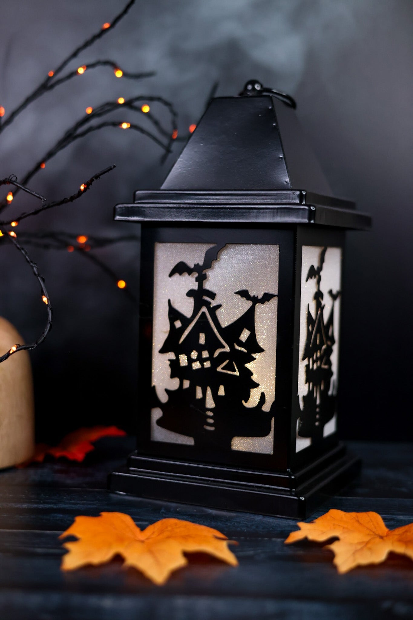 Light - Up Halloween Lantern (4 Colors) - Whiskey Skies - GERSON COMPANIES