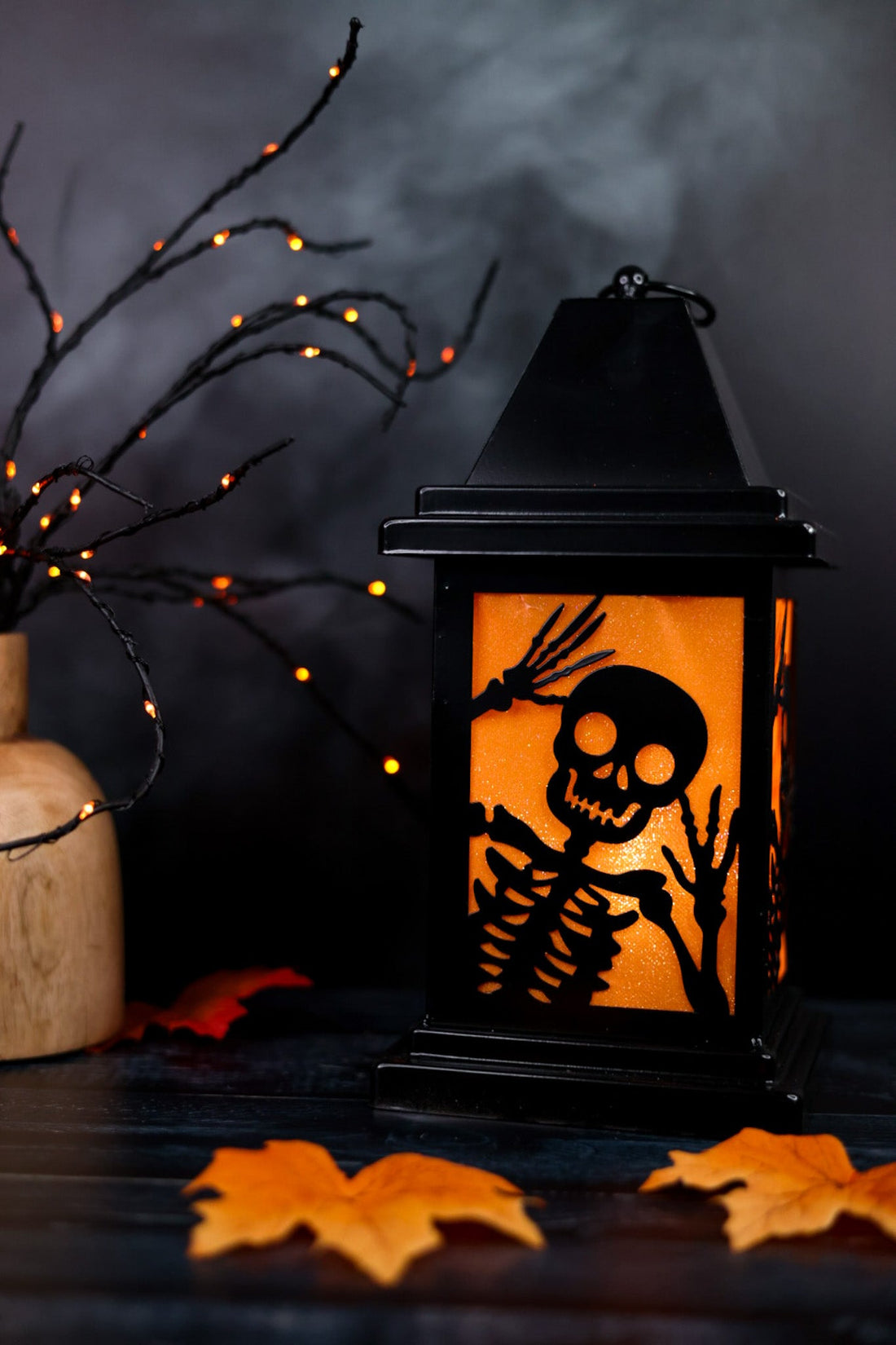 Light - Up Halloween Lantern (4 Colors) - Whiskey Skies - GERSON COMPANIES