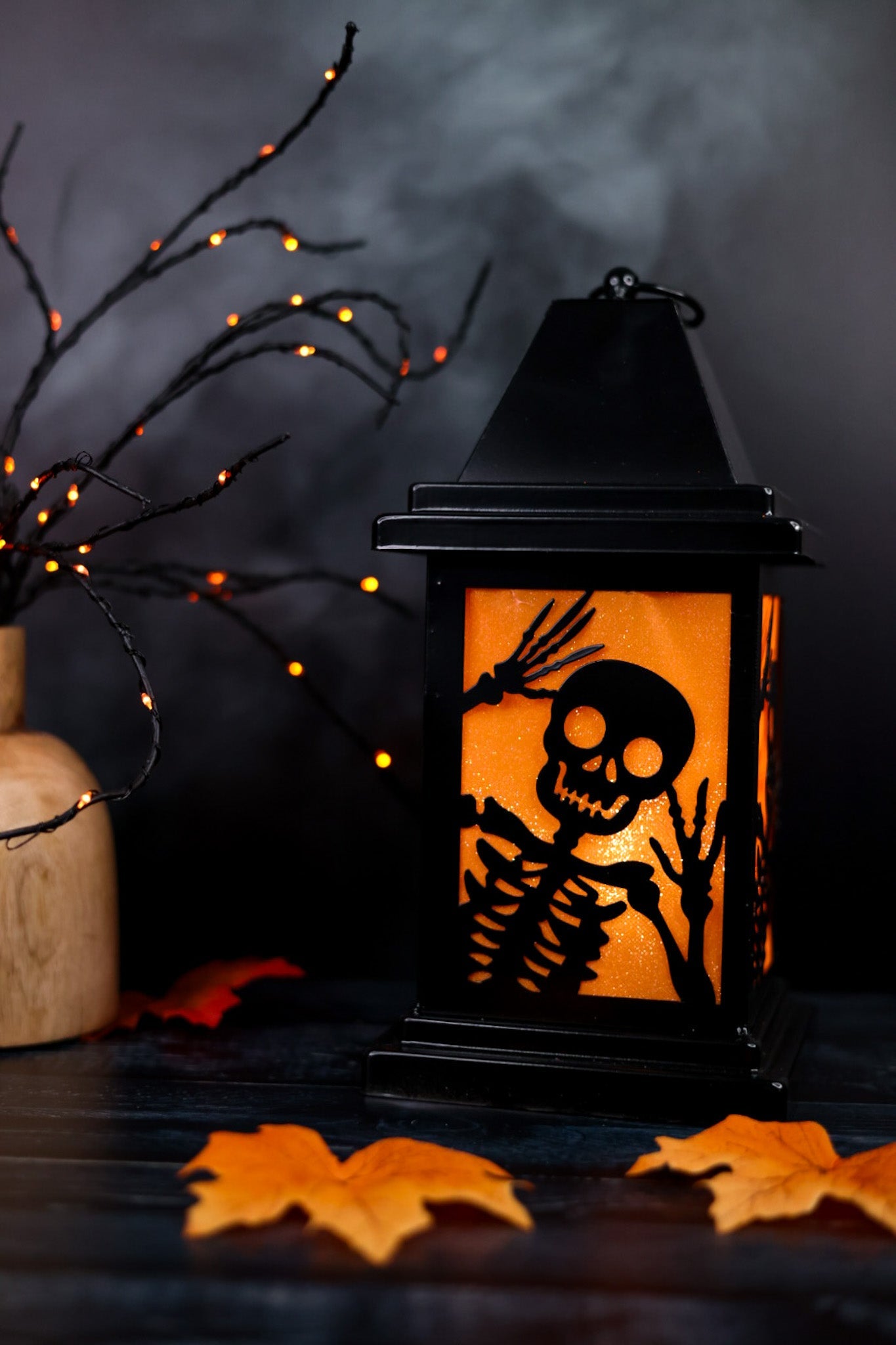 Light - Up Halloween Lantern (4 Colors) - Whiskey Skies - GERSON COMPANIES