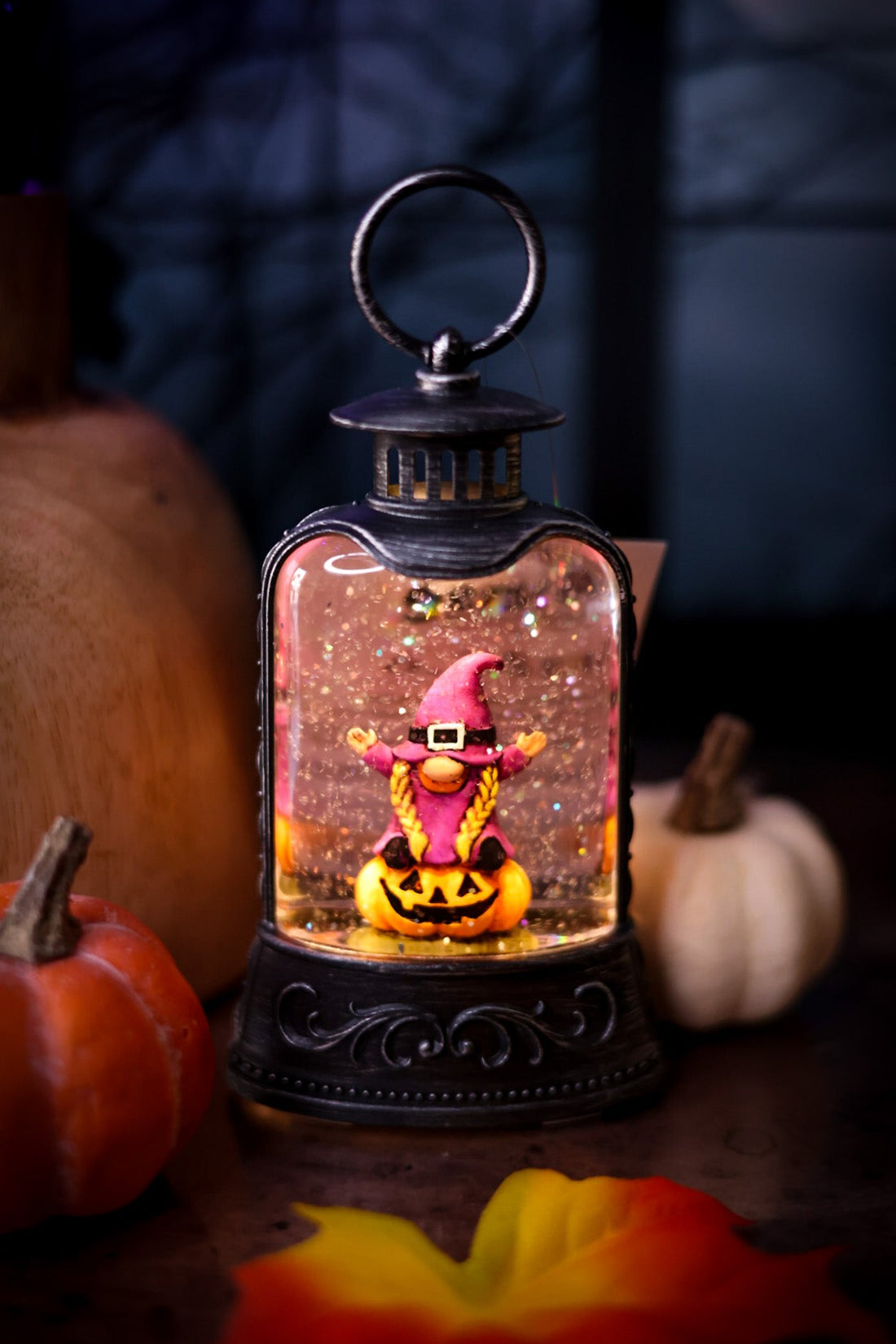 Light Up Halloween Water Globe Lanterns (3 Styles) - Whiskey Skies - GERSON COMPANIES