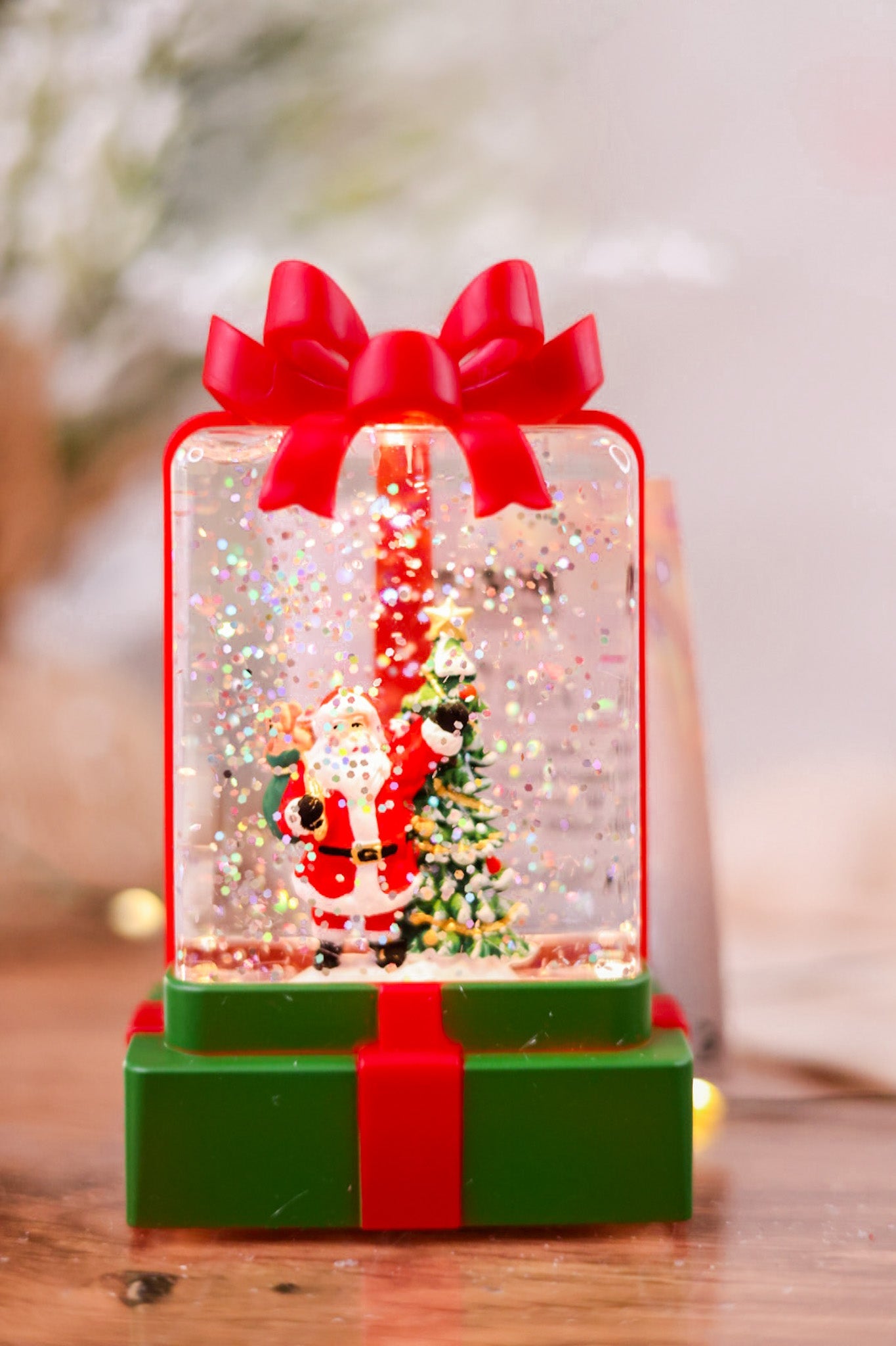 Light Up Holiday Water Globe Gift Box (2 Styles) - Whiskey Skies - GERSON COMPANIES