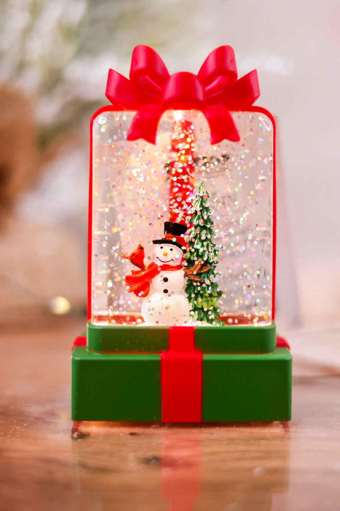 Light Up Holiday Water Globe Gift Box (2 Styles) - Whiskey Skies - GERSON COMPANIES