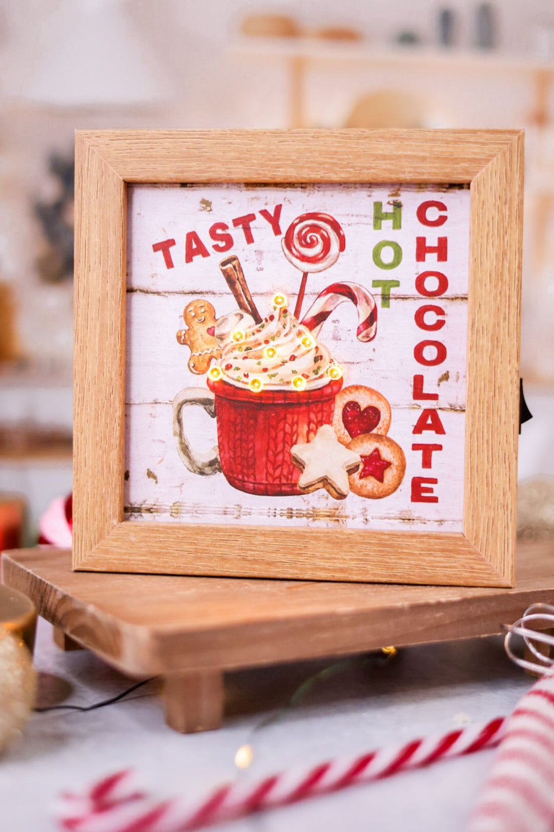 Light Up Hot Cocoa Holiday Bakery Signs (4 Styles) - Whiskey Skies - GERSON COMPANIES