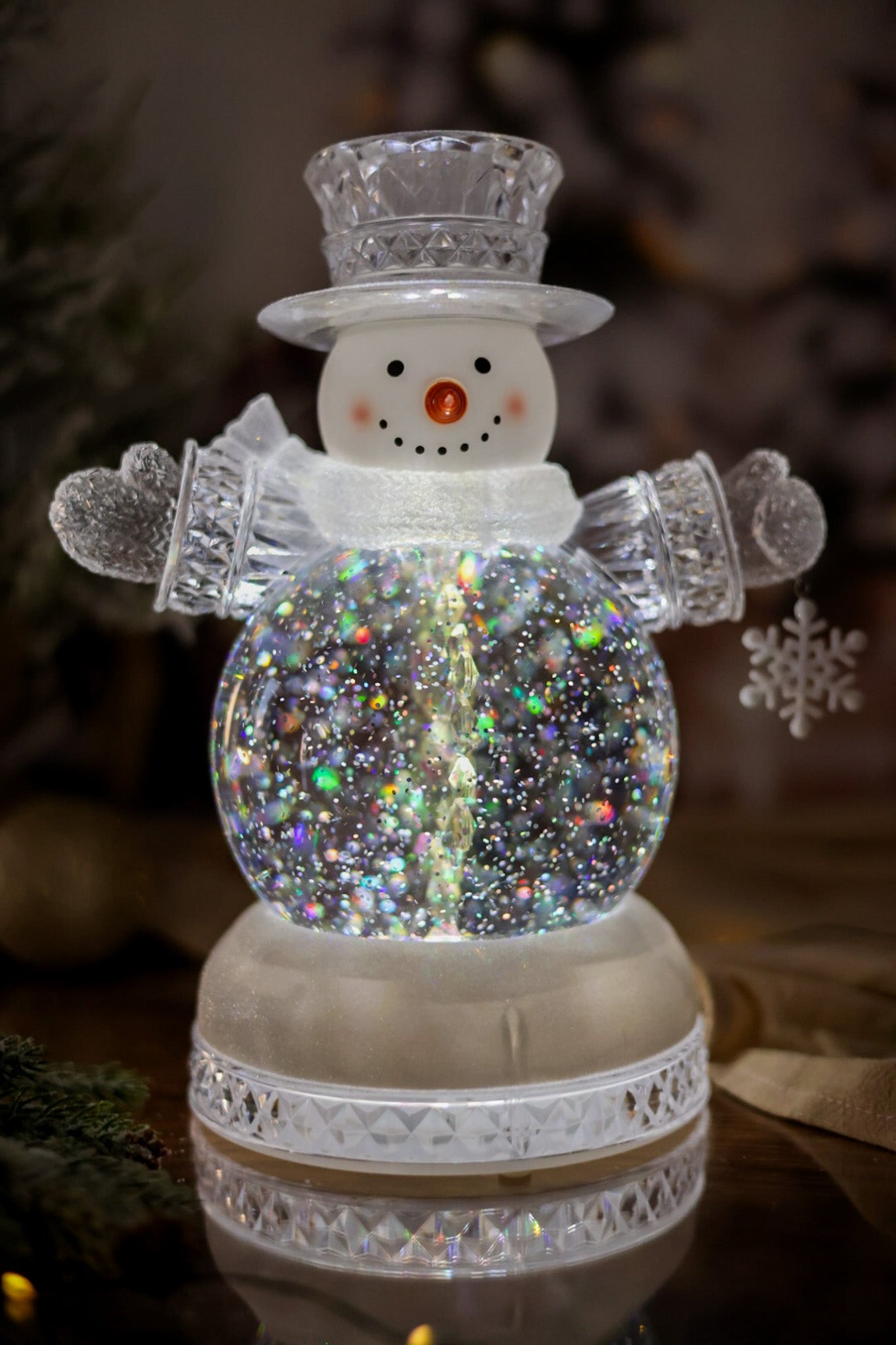 Light Up Rotating Snowman Globe - Whiskey Skies - SULLIVANS