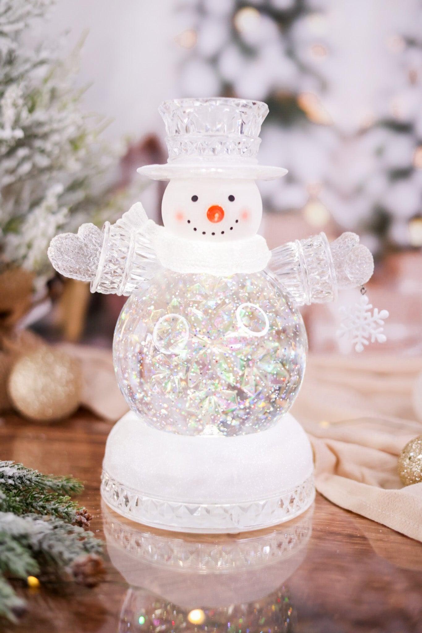 Light Up Rotating Snowman Globe - Whiskey Skies - SULLIVANS