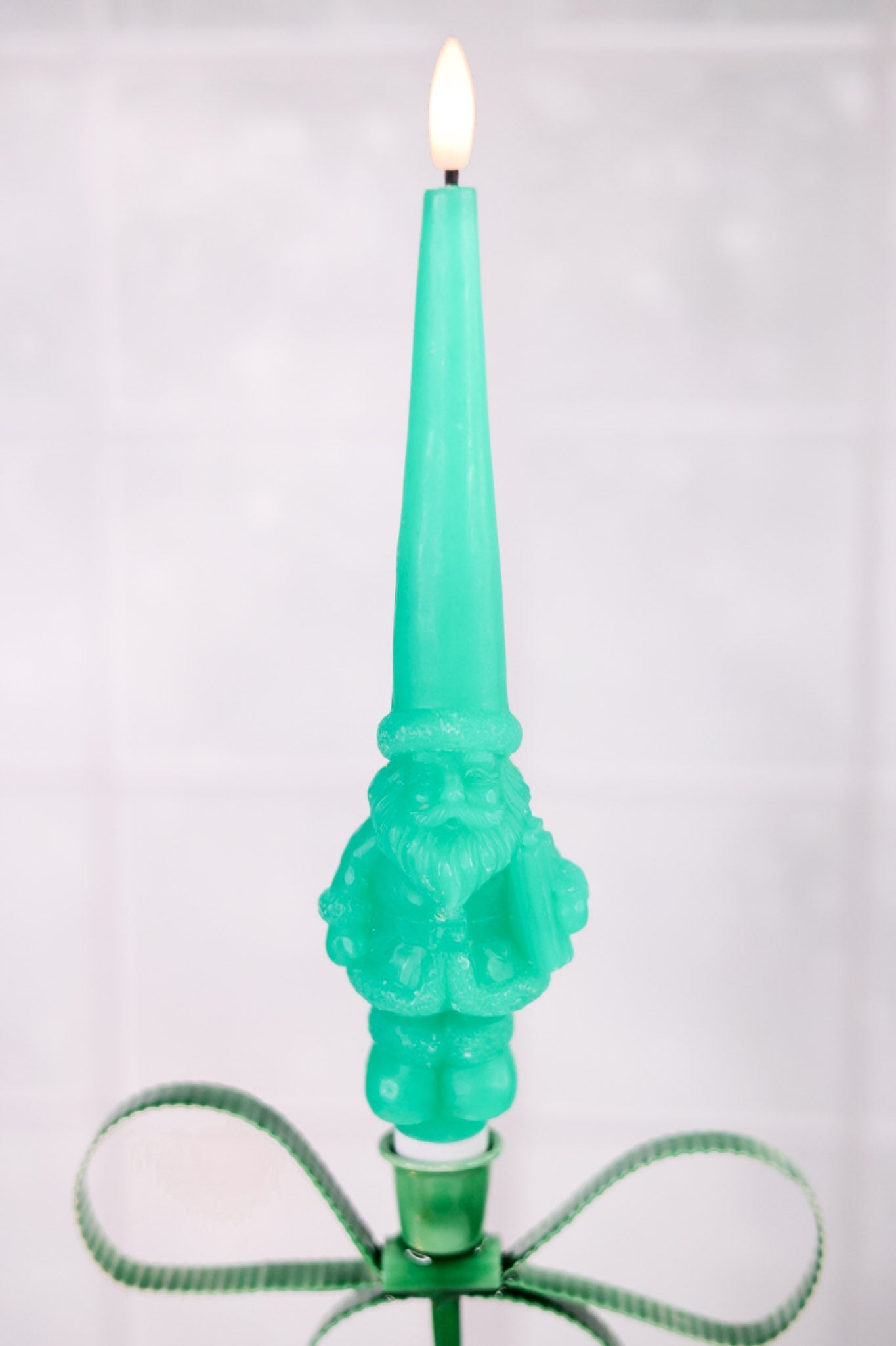 Light Up Santa Tapered Flameless Candle (6 Colors) - Whiskey Skies - ONE HUNDRED 80 DEGREES