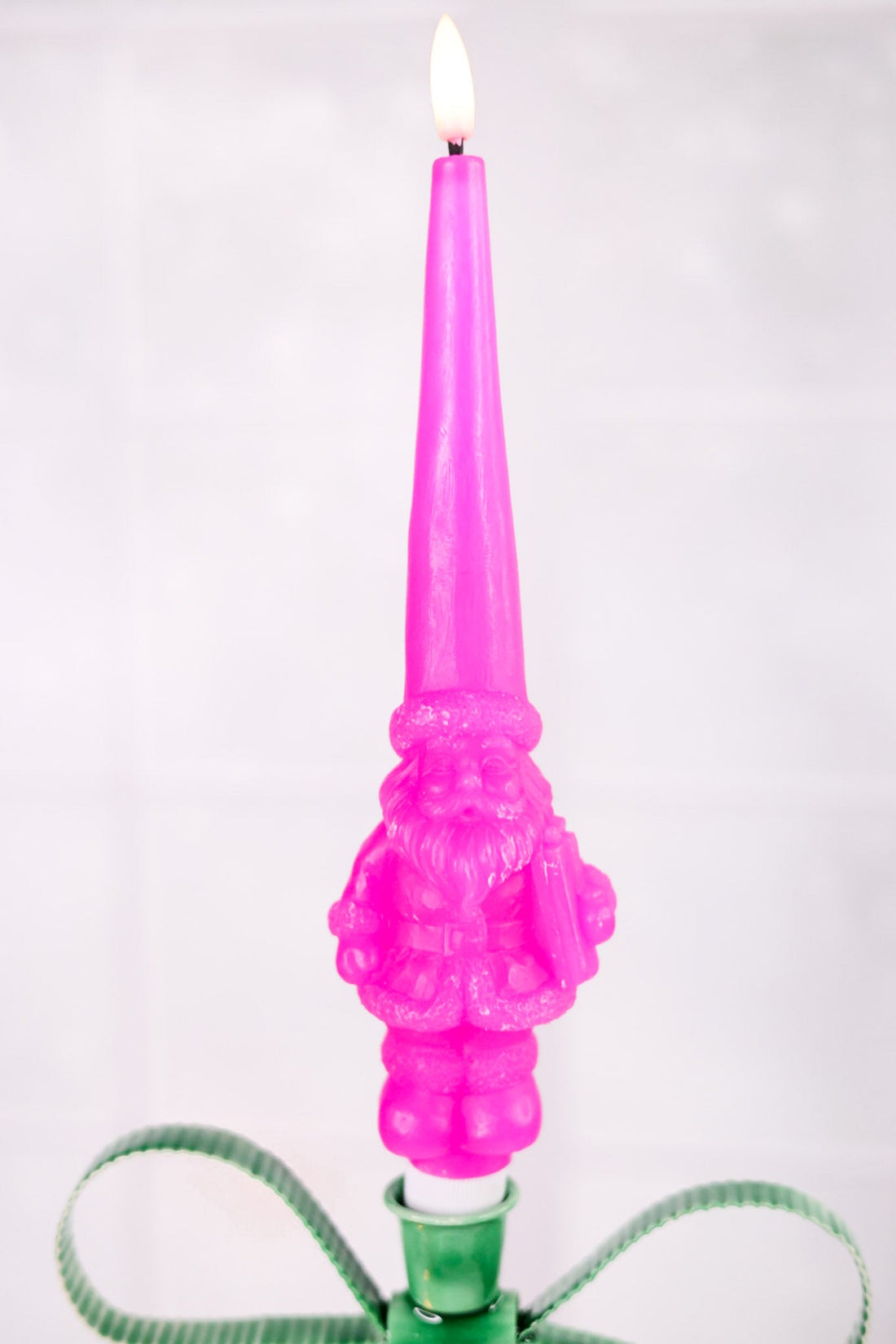 Light Up Santa Tapered Flameless Candle (6 Colors) - Whiskey Skies - ONE HUNDRED 80 DEGREES