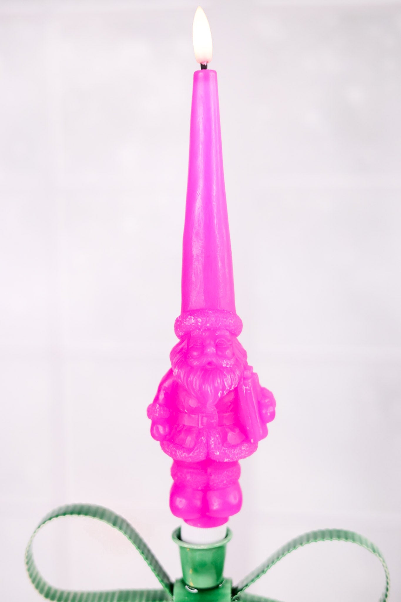 Light Up Santa Tapered Flameless Candle (6 Colors) - Whiskey Skies - ONE HUNDRED 80 DEGREES