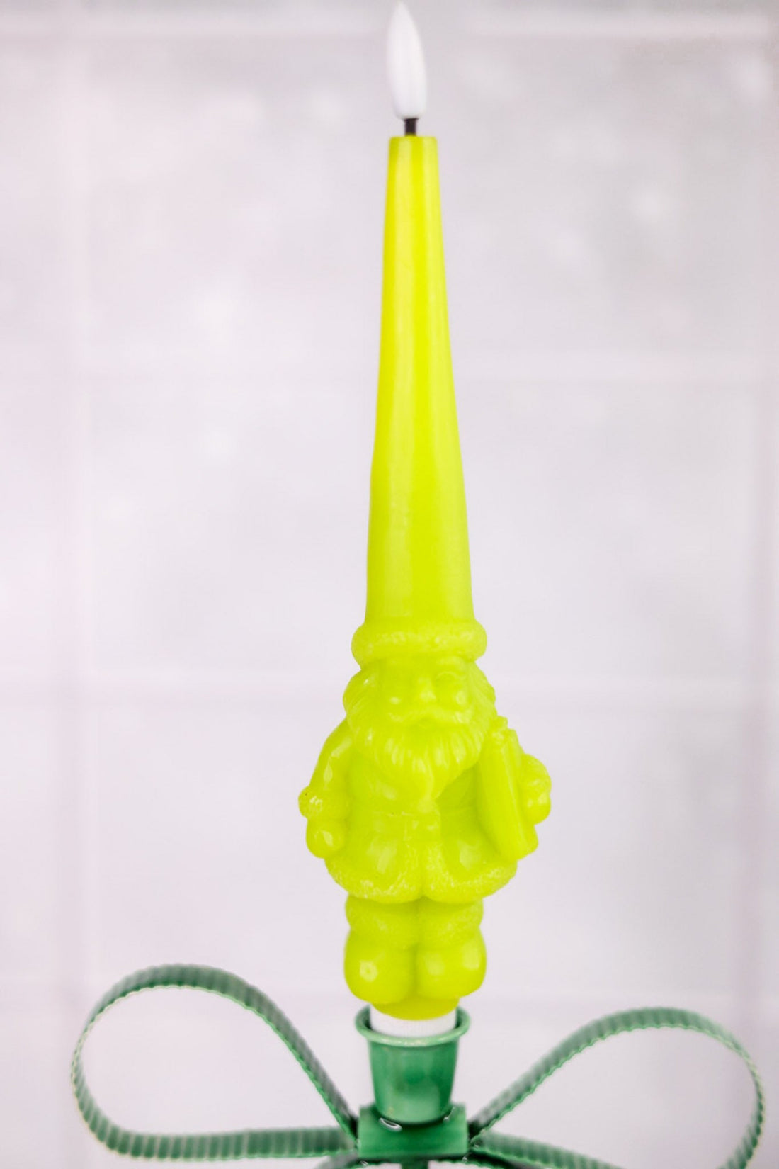 Light Up Santa Tapered Flameless Candle (6 Colors) - Whiskey Skies - ONE HUNDRED 80 DEGREES