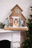 Light - Up Snowy Christmas Barn in Brown - Whiskey Skies - MELROSE INTL