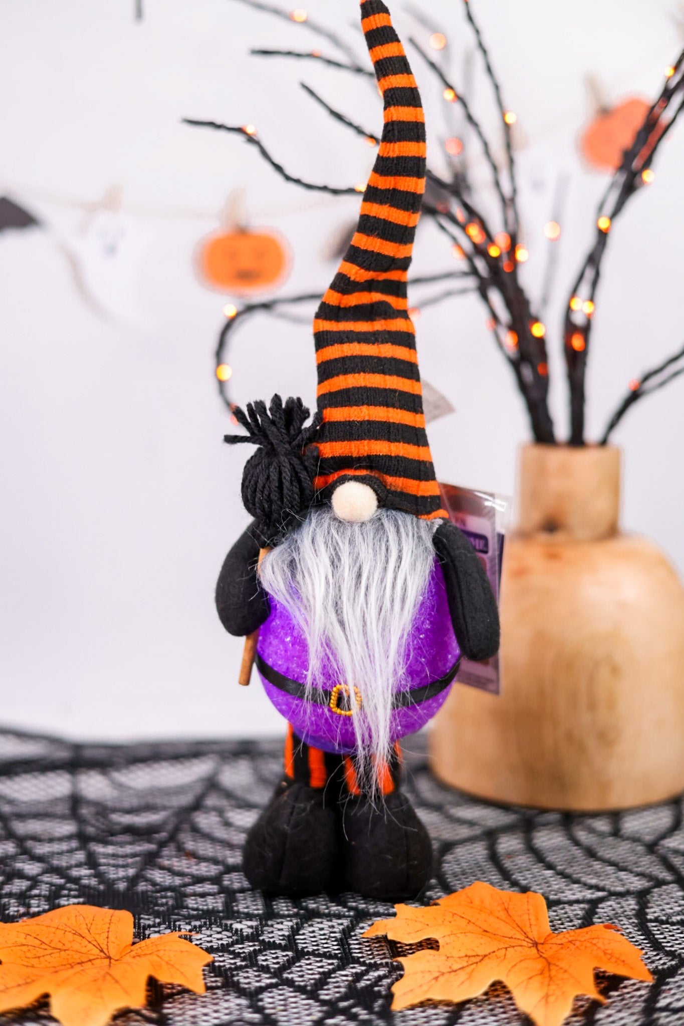 Light - Up Standing Halloween Gnome (3 Variants) - Whiskey Skies - GERSON COMPANIES