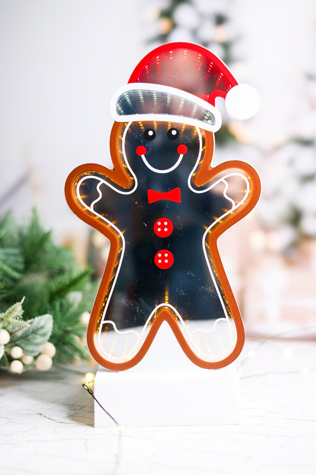 Lighted Christmas Infinity Decorative Table Top Sitters (2 Styles) - Whiskey Skies - GERSON COMPANIES