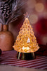 Lighted Christmas Tree W/ Gold Swirling Glitter - Whiskey Skies - RAZ IMPORTS