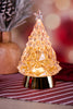 Lighted Christmas Tree W/ Gold Swirling Glitter - Whiskey Skies - RAZ IMPORTS