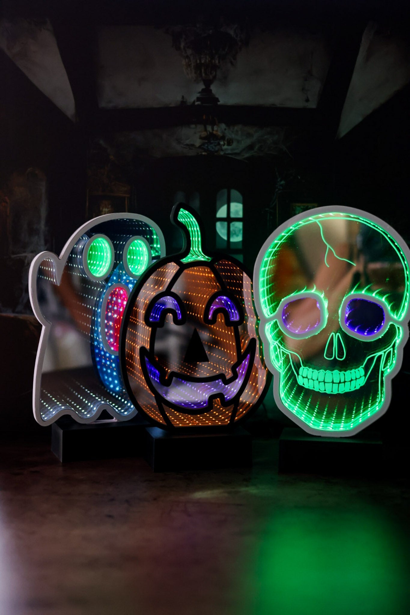 Lighted Halloween Infinity Creature Decorations (3 Styles) - Whiskey Skies - GERSON COMPANIES