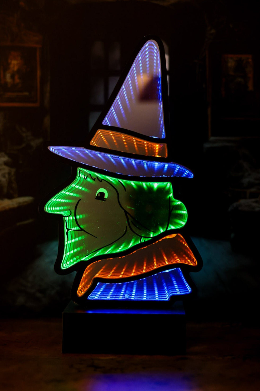Lighted Halloween Infinity Light Table Top Decorations (3 Styles) - Whiskey Skies - GERSON COMPANIES