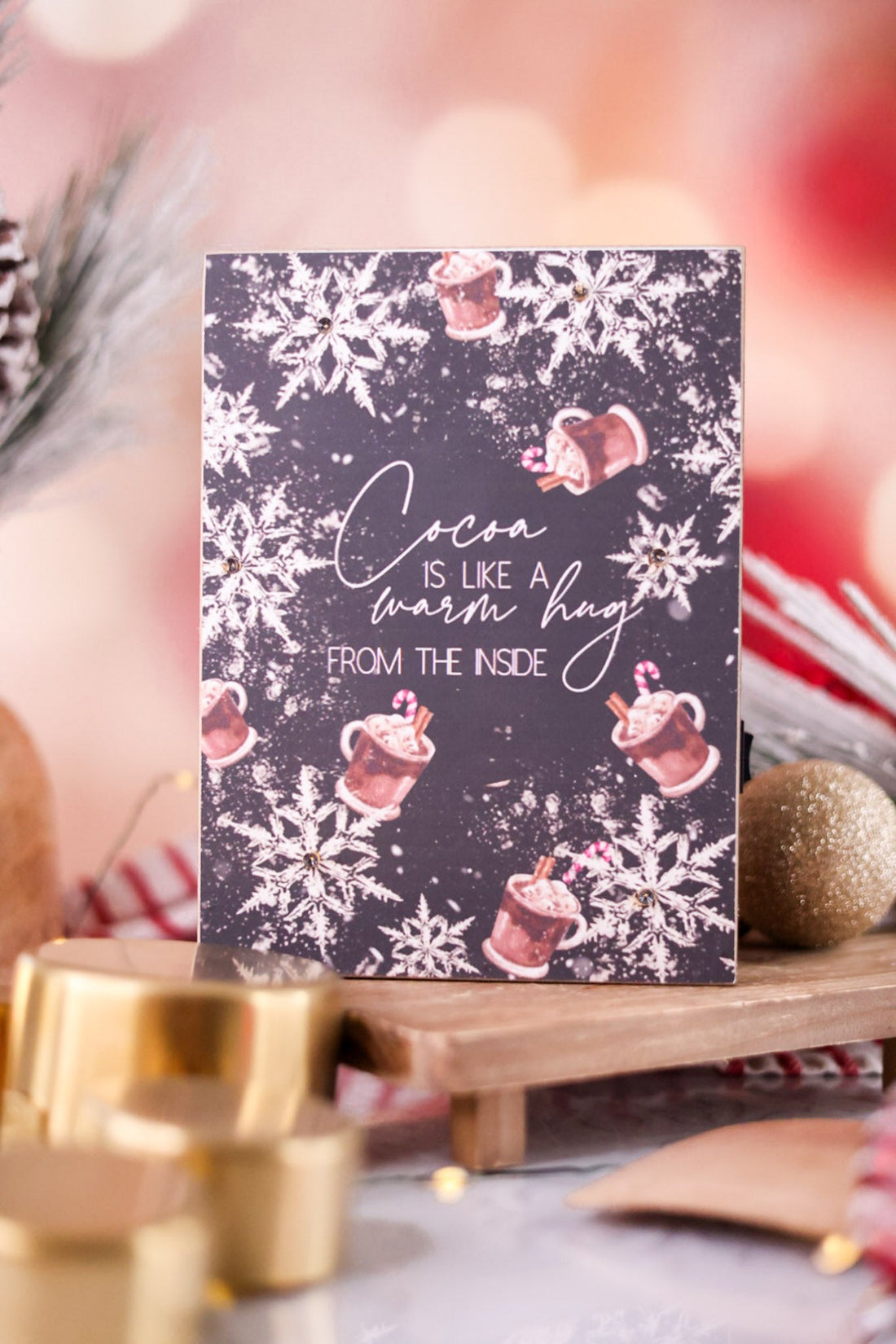 Lighted Hot Cocoa Block - Whiskey Skies - WT COLLECTION