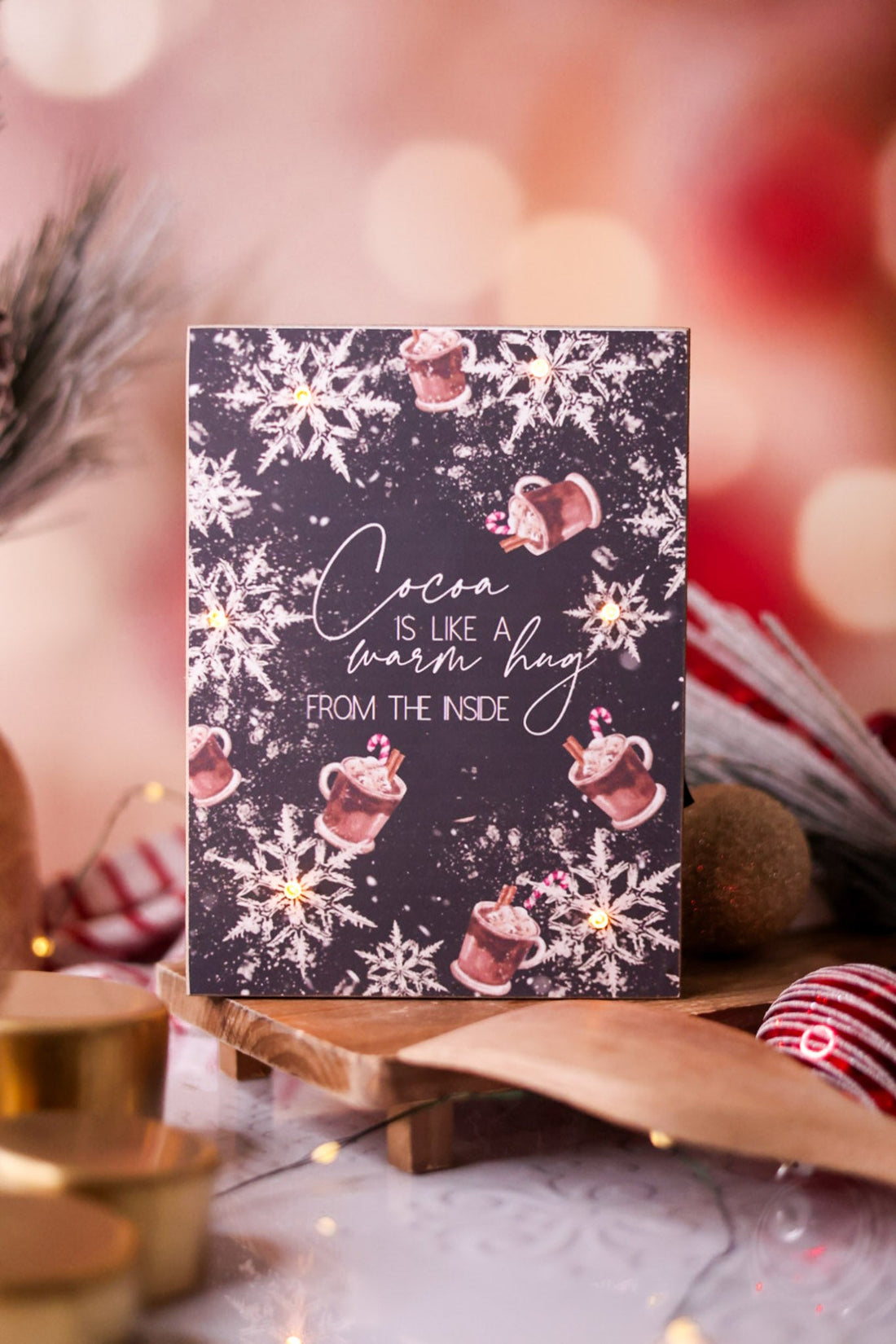 Lighted Hot Cocoa Block - Whiskey Skies - WT COLLECTION