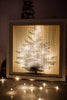 Lighted White Framed Christmas Tree Wall Sign - Whiskey Skies - WT COLLECTION