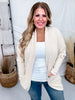 Lightweight Knit Cardigan In Oatmeal - Whiskey Skies - ANDREE BY UNIT
