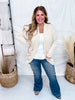 Lightweight Knit Cardigan In Oatmeal - Whiskey Skies - ANDREE BY UNIT