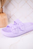 Lilac Cushioned Waterproof Slides - Whiskey Skies - SPRING FOOTWEAR