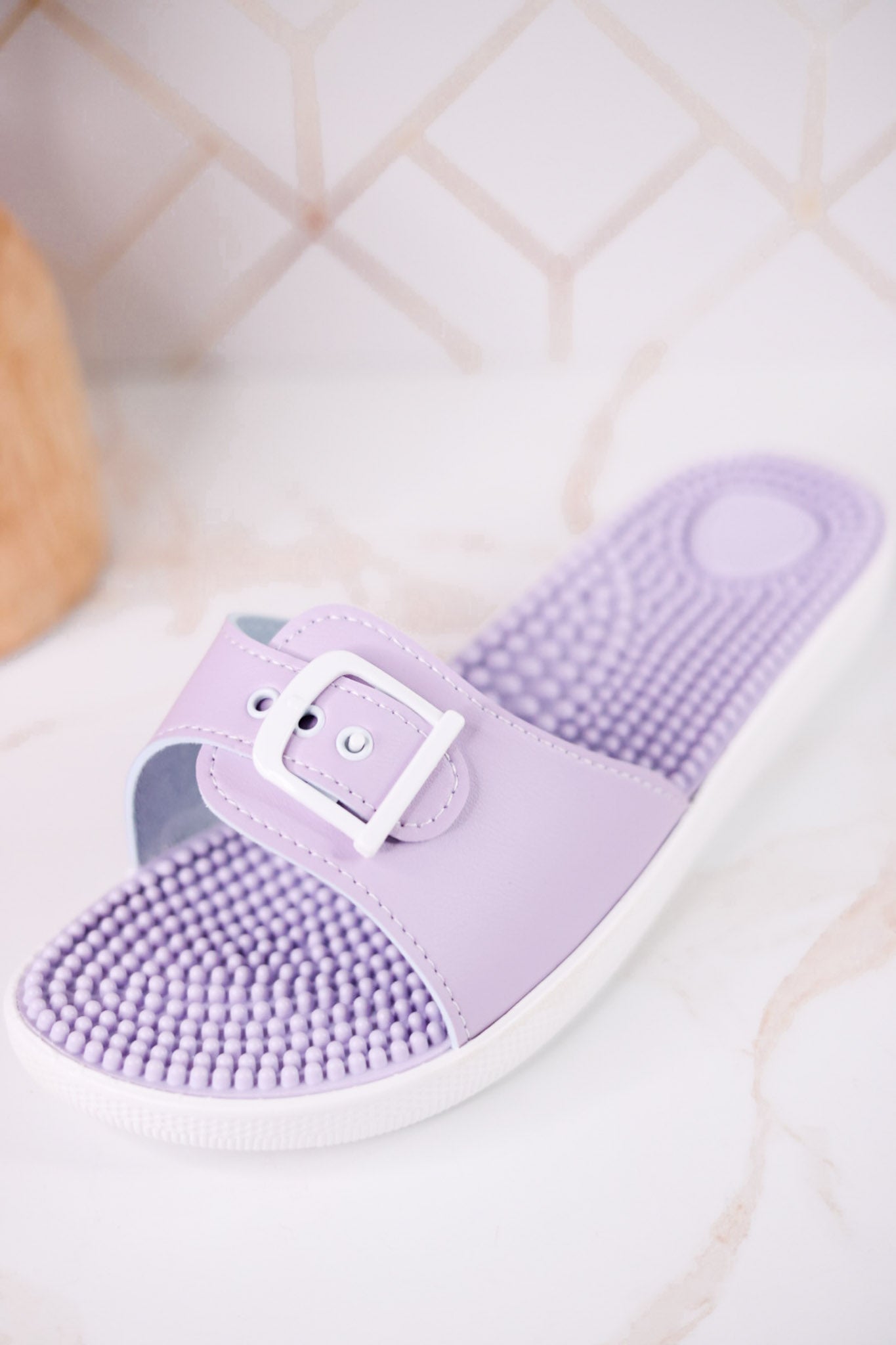 Lilac Flexus Sabala Sandals W/ Massaging Footbed - Whiskey Skies - SPRING FOOTWEAR