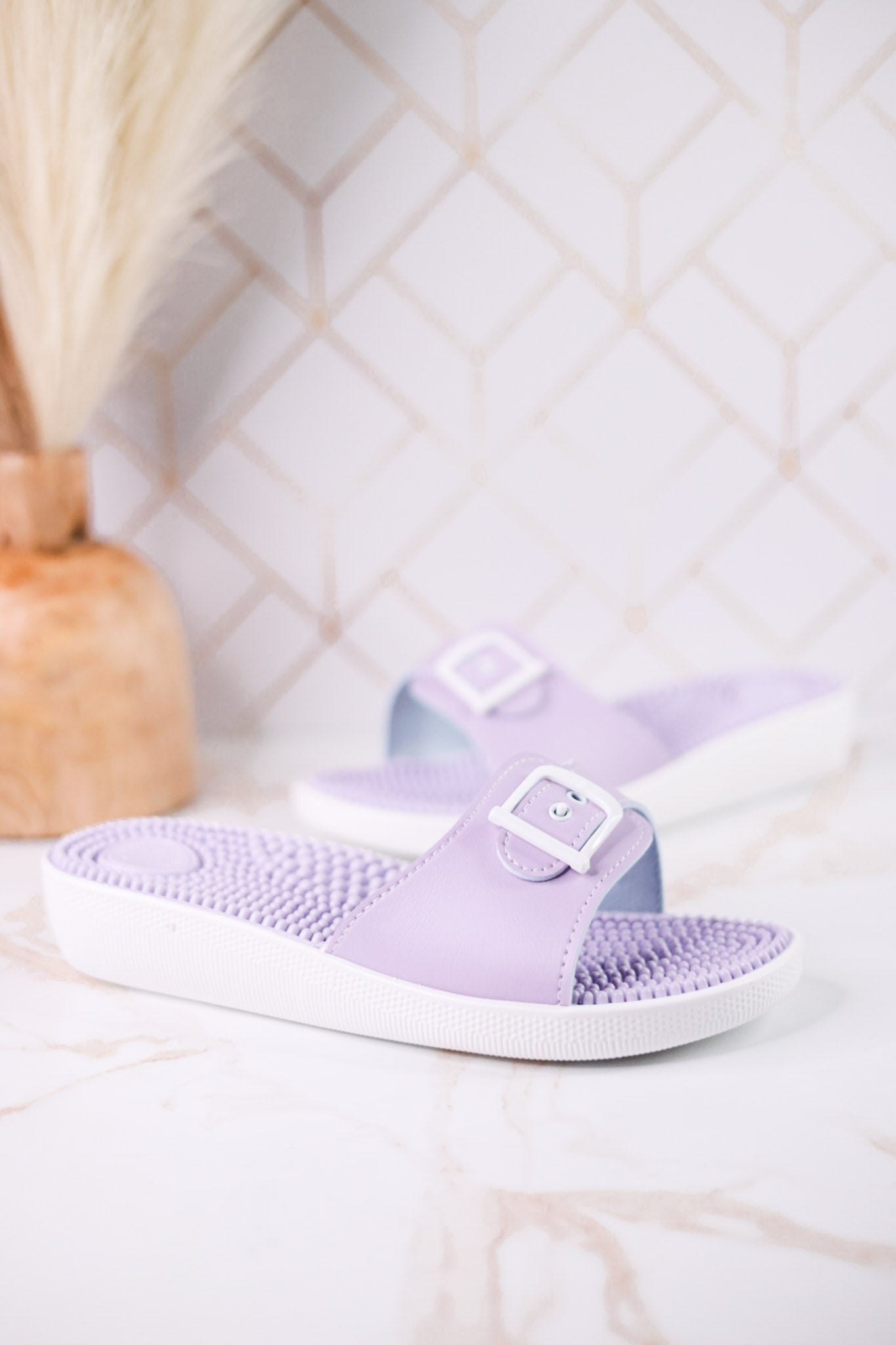 Lilac Flexus Sabala Sandals W/ Massaging Footbed - Whiskey Skies - SPRING FOOTWEAR