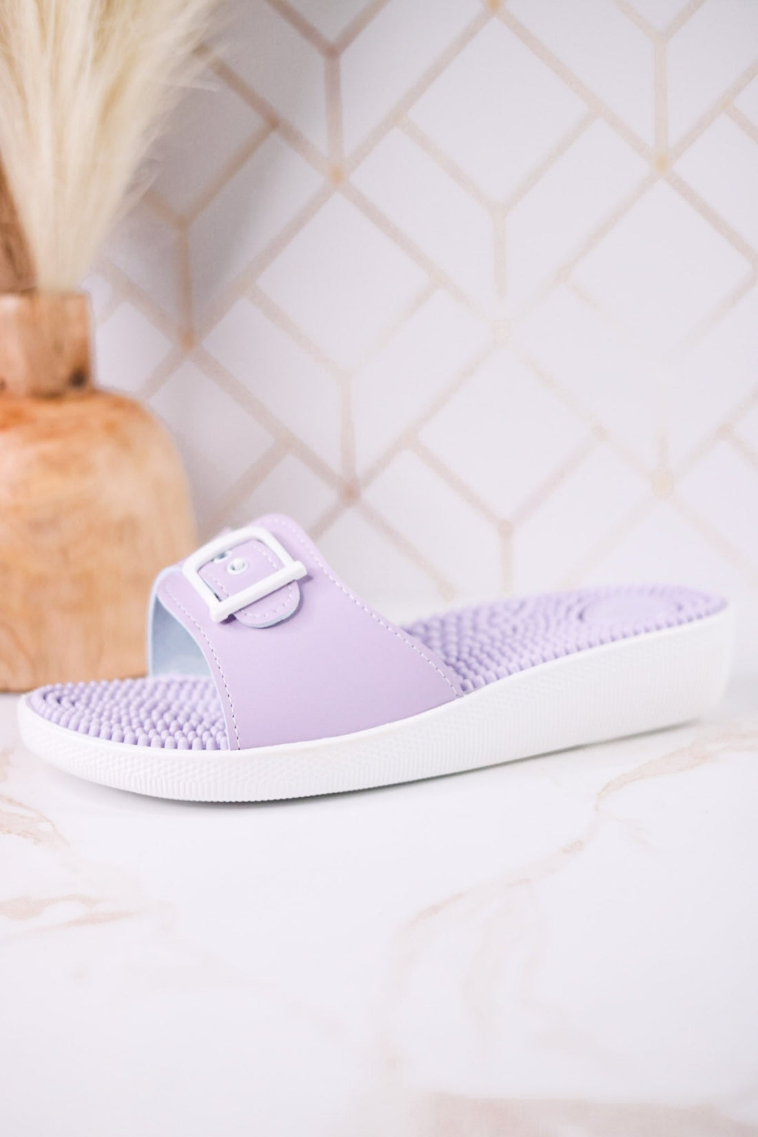 Lilac Flexus Sabala Sandals W/ Massaging Footbed - Whiskey Skies - SPRING FOOTWEAR