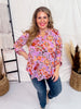 Lilac Floral Lizzy Top with 3/4 Sleeves - Whiskey Skies - DEAR SCARLETT