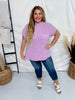 Lilac Short Sleeve Mock Neck Sweater Top - Whiskey Skies - ANDREE BY UNIT