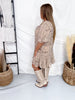 Lined Sparkly Western Landscape Lace Short Sleeve Dress - Whiskey Skies - ORIGAMI APPAREL