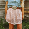 Lingo Lace Skort In Dusty Rose - Whiskey Skies - 2 FLY CO.