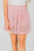 Lingo Lace Skort In Dusty Rose - Whiskey Skies - 2 FLY CO.