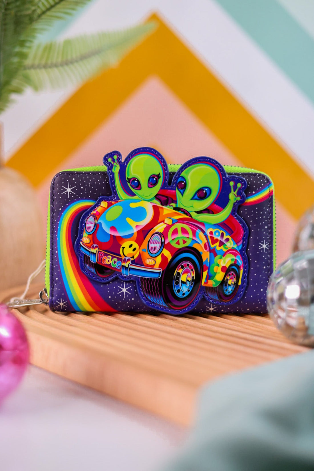 Lisa Frank Cosmic Zip Around Wallet - Whiskey Skies - LOUNGEFLY