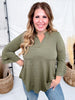 Lizzy Top With Tiered Bell Sleeves (8 Colors) - Whiskey Skies - DEAR SCARLETT