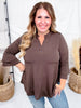 Lizzy Top With Tiered Bell Sleeves (8 Colors) - Whiskey Skies - DEAR SCARLETT