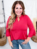 Lizzy Top With Tiered Bell Sleeves (8 Colors) - Whiskey Skies - DEAR SCARLETT