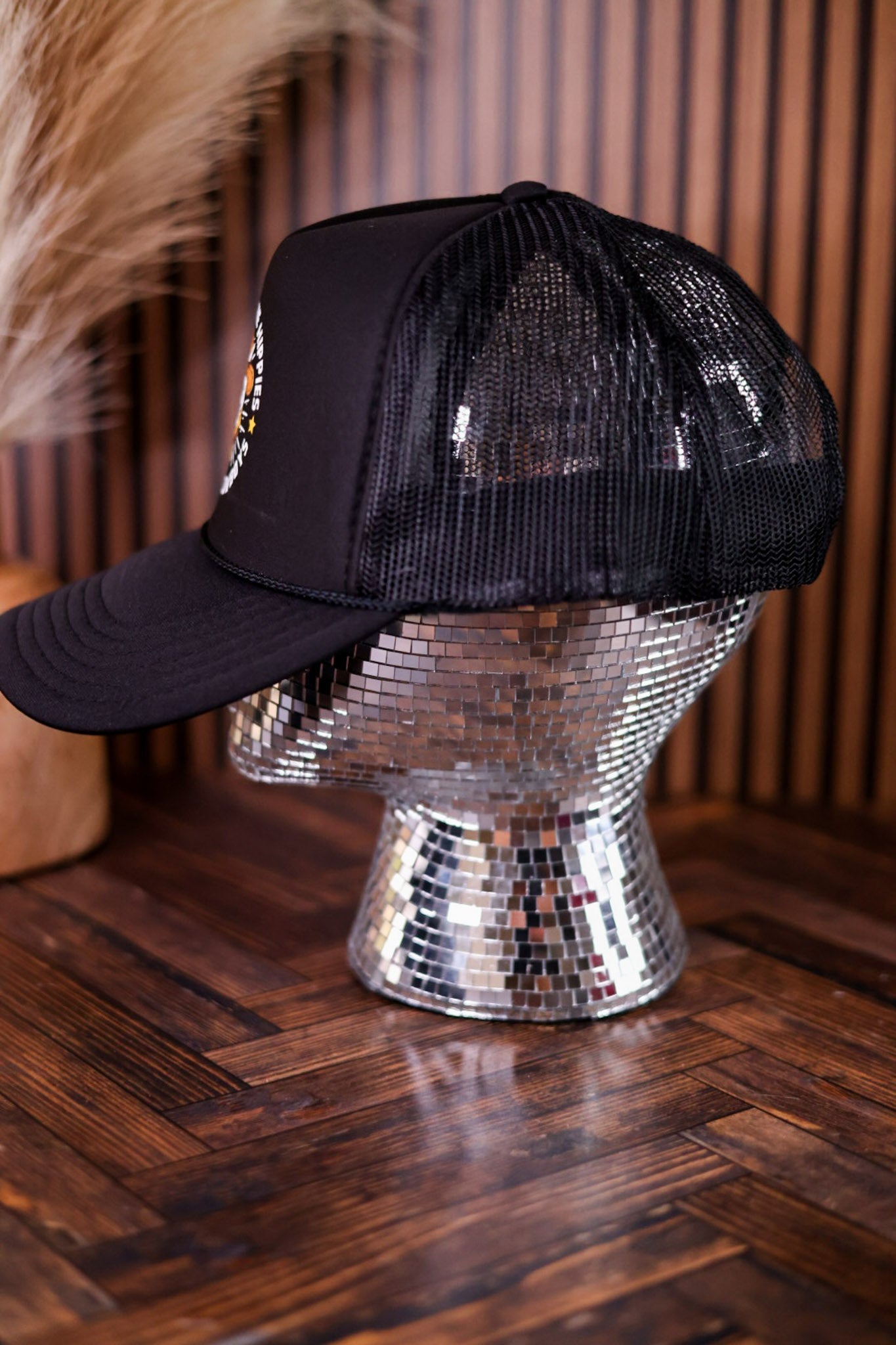 Long LIve Hippies & Cowboys Black Trucker Hat - Whiskey Skies - RODEO HIPPIE