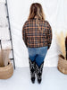 Long Plaid Sleeve Western Horse Print Midi - Sweater - Whiskey Skies - 2 FLY CO.