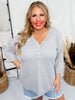 Long Sleeve 3/4 Button V - Neck Waffle Tunic Top (8 Colors) - Whiskey Skies - ANDREE BY UNIT