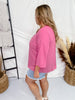 Long Sleeve 3/4 Button V - Neck Waffle Tunic Top (8 Colors) - Whiskey Skies - ANDREE BY UNIT