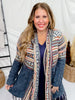 Long Sleeve Aztec Sweater Cardigan - Whiskey Skies - ADORA