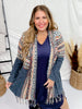 Long Sleeve Aztec Sweater Cardigan - Whiskey Skies - ADORA