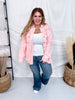 Long Sleeve Baby Pink Button Down Top W/ Studding Details - Whiskey Skies - POL CLOTHING INC.