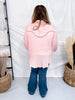Long Sleeve Baby Pink Button Down Top W/ Studding Details - Whiskey Skies - POL CLOTHING INC.