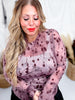 Long Sleeve Blackberry Floral Mesh Top - Whiskey Skies - DAVI & DANI