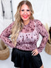 Long Sleeve Blackberry Floral Mesh Top - Whiskey Skies - DAVI & DANI