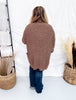 Long Sleeve Brown Knit Cardigan - Whiskey Skies - WHITE BIRCH