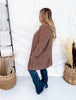 Long Sleeve Brown Knit Cardigan - Whiskey Skies - WHITE BIRCH